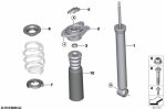 Original BMW F45 F46 218i Guide Support Mounting Shock Belakang - Image 5