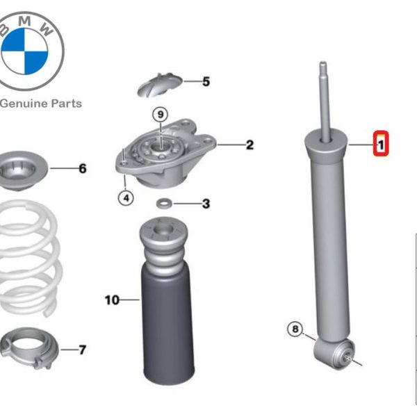 Original BMW F46 2 Series 218i Gran Tourer Shock Absorber Belakang