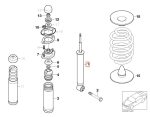 Original BMW E46 325i 330i LCI Shock Breaker Absorbers - Belakang - Image 4