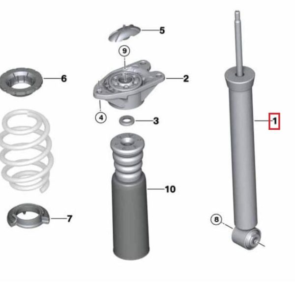 MINI Cooper F56 LCI Adaptive Shock Absorber Shockbreaker Belakang