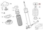 Original BMW E39 Rear Lower Spring Pad Karet Tatakan Per Atas - Image 4