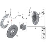 Original BMW G12 LCI M Sport Brake Disc Piringan Rem Cakram Depan - Image 3