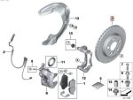 Original BMW F40 F45 F46 F48 X1 Brake Disc Piringan Rem Cakram Depan - Gambar 5