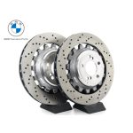 Original BMW F87 M2 M2 Competition CS M Sport Red Brake Disc Rem Cakram BELAKANG SET 34118072019 + 34118072020