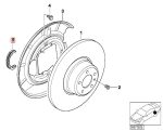 Original BMW E39 E60 Rubber Gasket Rear Brake Dust Shield 34211166260 - Image 4
