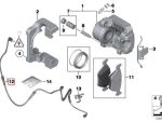 Original BMW F10 F11 F06 F12 F13 Brake Pad Sensor Aus Kampas Rem Depan - Image 5