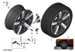Original BMW I20 iX BEV Penutup Tutup Dop Roda Velg Style 1012 21" - Image 5