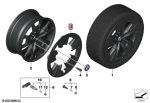 Original BMW G01 X3 20i LCI Style 842 Tutup Dop Roda Insert Velg - Image 3