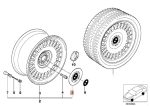 Original BMW E38 Style 15 Hub Caps Dop Velg Roda 16" 36131182205 - Image 4