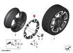 4x Original BMW U11 X1  Penutup Tutup Dop Roda Velg Style 866 18" - Image 6