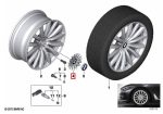 Original BMW G11 G12 G32 Style 620 V Spoke Dop Roda Emblem 36136868053 - Image 5
