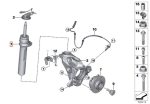 Original MINI Cabrio F57 Shock Absorber Shockbreaker Depan KANAN