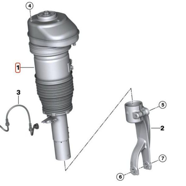 Original BMW F15 X5 F16 X6 VDC Shock Absorber DEPAN KIRI 37106875083