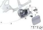 Original BMW E84 X1 Cover Pot Engsel Tutup Leher Tangki Bensin