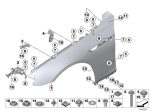 Original BMW F06 F12 F13 Panel Body Fender Depan Kiri 41357230577 - Image 4