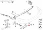 BMW E90 E92 E93 M3 Set of PDC Mounts Sensor Parkir Depan 51110432249 - Image 3
