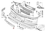 Original BMW E36 M Tech Impact strip Lis Moulding Bemper Depan Tengah Short 51112265636 - Image 5