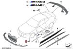Original BMW G22 G23 M Performance Front Aero Flics Bemper Depan SET - Image 5