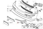 Original BMW E39 M5 M Tech Trim Lis Moulding Bemper Depan KIRI - Gambar 5