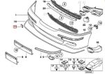 Original BMW E39 M Style Tow Eye Cover Tutup Derek Bemper Depan - Gambar 6