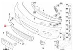 Original BMW E46 M3 Gril Grill Bemper Depan Tengah 51112694724 - Image 5