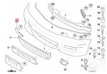Original BMW E46 M3 Tow Eye Hook Cover Penutup Derek Bemper Depan - Image 4