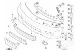 Original BMW E46 M3 Tatakan Dudukan Plat Nomor Bemper Depan - Image 4