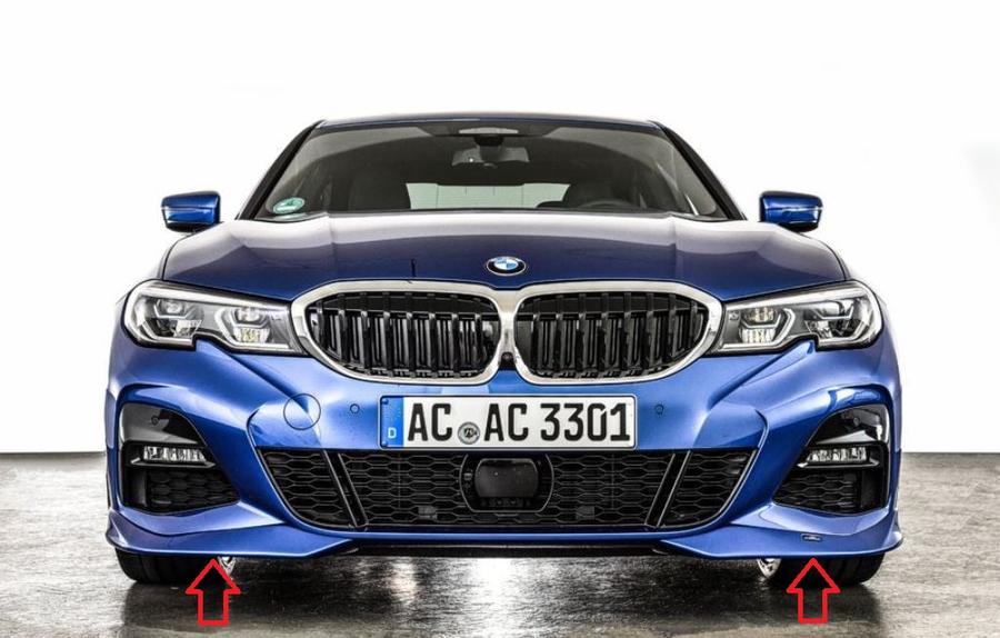 5111320310_A Original AC Schnitzer BMW G20 G21 M Front Side Splitter Spoiler Lip - Image 1