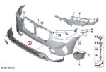 Original BMW G01 X3 LCI Trim Finisher Tengah Bawah Bemper Depan - Image 3