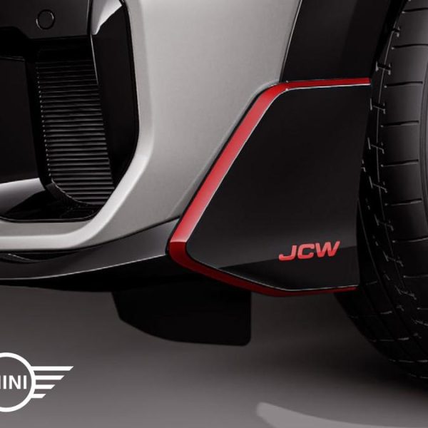 Original MINI Cooper F65 F66 JCW Front Winglet Gloss Black Spoiler Sayap Samping Bemper Depan SET