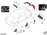 Original MINI Cooper F65 F66 JCW Front Winglet Gloss Black Spoiler Sayap Samping Bemper Depan SET - Image 3