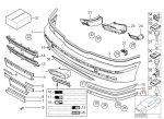 Original BMW E39 LCI Trim Lis Strip Bemper PDC Primed Depan KIRI - Image 5