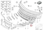 Original BMW E46 330i Titan Trim Cover Lis Bemper Depan KIRI - Image 5