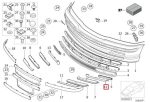 Original BMW E46 330i Titan Trim Cover Lis Bemper Depan KANAN - Image 5