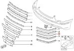 Original BMW E65 E66 Lis Chrome Bemper Depan KANAN 51117033476 - Image 4