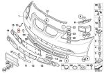 Original BMW E60 E83 X3 Tow Eye Cover Tutup Derek Bemper Depan - Image 6