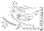 Original BMW E87 Impact Strip Lis Bemper Depan KIRI 51117136635 - Image 6