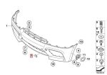 BMW E70 X5M E71 X5M Tow Eye Hook Cover Penutup Derek Bemper Depan Kit - Image 4