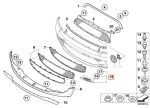 Original MINI R60 R61 JCW Front Lettering Logo Emblem Grill Depan - Gambar 5