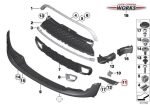 MINI R55 R56 R57 R58 LCI Deflector Lip Bawah Fender Bemper Depan KIRI - Image 4