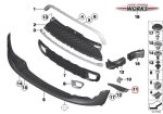 MINI R55 R56 R57 R58 LCI Deflector Lip Bawah Fender Bemper Depan KANAN - Image 4