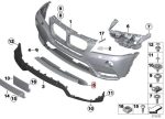 Original BMW F25 X3 Trim Insert Panel Tengah X-Line Bemper Depan - Image 5