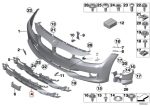 Original BMW F30 Trim Cover Bawah Bemper Depan Sport Line 51117263478 - Image 6