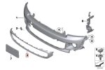 MINI R55 R56 R57 LCI Facelift Trim Cover Bingkai Gril Bemper Depan - Gambar 5