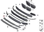 Original BMW E84 X1 LCI Trim Silver Panel Tengah Bemper Depan - Image 4