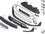 MINI F55 F56 F57 Front Black Band Spoiler Lips Bemper Depan KANAN - Image 5