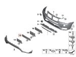 Original BMW F25 X3 Tatakan Plat Nomor Polisi Depan 51117338530 - Image 5