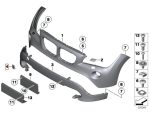 Original BMW E84 X1 LCI Tow Eye Hook Cover Penutup Derek Bemper Depan - Image 5