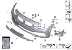 Original BMW F30 LCI Facelift Bracket Fog Light Lampu Kabut KIRI - Image 5