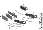 Original BMW F30 LCI Sport Trim Cover Grill Lis Bemper Depan KANAN - Gambar 4